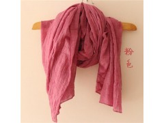 工厂直销秋冬新品 纯麻百搭复古简约森女原创女式棉麻围巾披肩图3