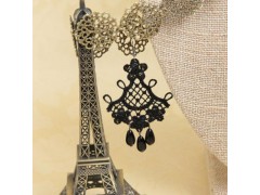 蕾丝欧美复古流苏夸张耳坠女耳环原创外贸图3