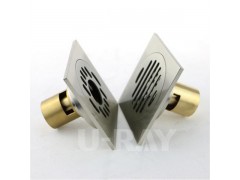 厂家直销批发全铜 镍拉丝深水防臭地漏全铜防臭芯 大排量平抛地漏图2