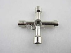 十字多功能钥匙 配电机箱控制柜 内三四角 一字S形翼形锌合金钥匙图2