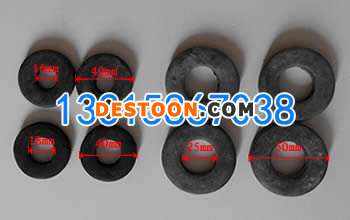 两个内直径16mm两个内径18mm，外径均为40mm的止水环和四个内径25mm外径为50mm的遇水膨胀止水环