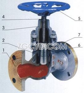 柱塞式截止阀剖面图